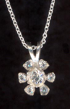 Sterling Silver Necklace, Flower MAIN