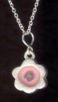 Sterling Silver Necklace, Flower MAIN