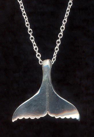 Sterling Silver Necklace, Whale's Tail MAIN