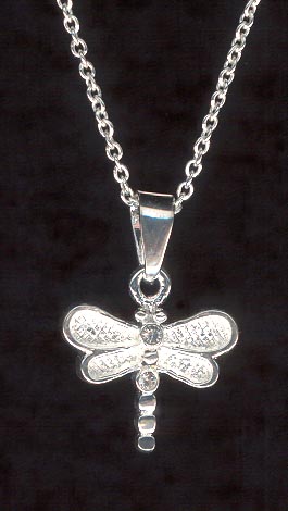 Sterling Silver Necklace, Dragonfly MAIN