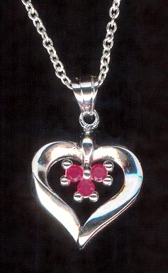 Sterling Silver Necklace, Heart MAIN