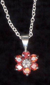 Sterling Silver Necklace, Flower MAIN
