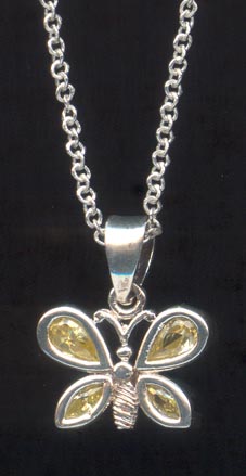 Sterling Silver Necklace, Butterfly MAIN