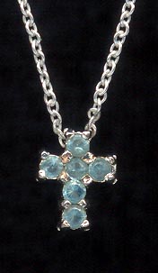 Sterling Silver Necklace, Cross MAIN
