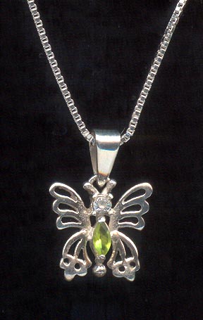Sterling Silver Necklace, Butterfly MAIN