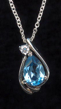 Sterling Silver Necklace, Teardrop MAIN