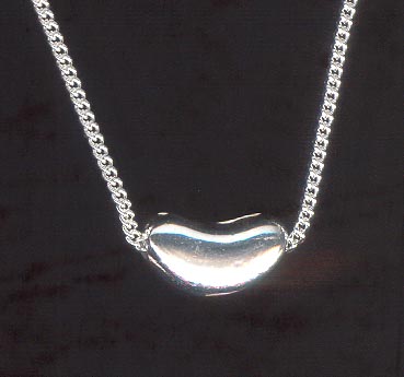 Sterling Silver Necklace, Half Moon MAIN