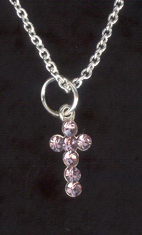 Sterling Silver Necklace, Tiny Cross MAIN