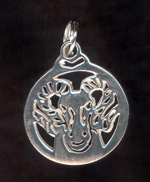 Sterling Silver Charm, Aries MAIN