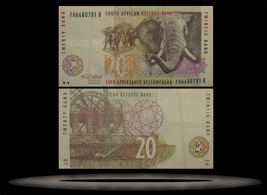 South Africa Banknote, 20 Rand, ND (1999), P#124b MAIN