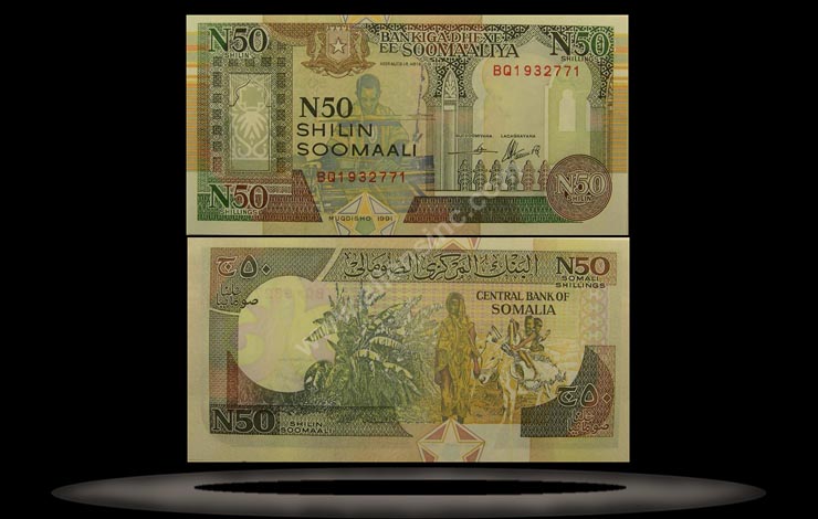 Somalia Banknote, 50 New Shillings, 1991, P#2 MAIN