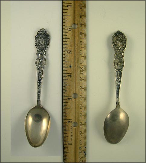 Horse and Buggy, State Seal, State Capitol, Native American, Oklahoma Souvenir Spoon MAIN