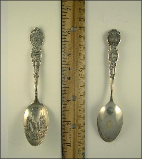 Temple, Seal, Tabernacle, Brigham Young Monument, Salt Lake City, Utah Souvenir Spoon MAIN