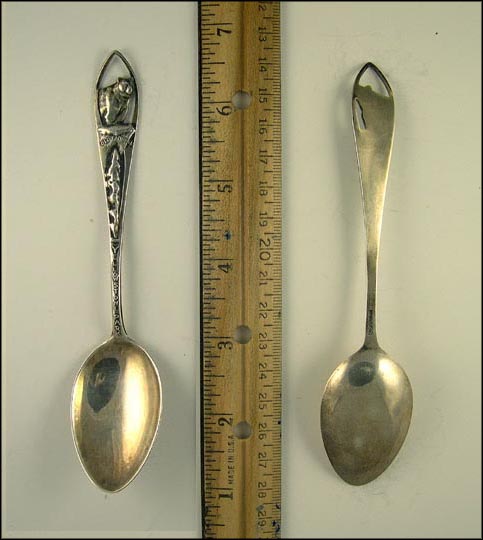Yellowstone, Old Faithful, Bear, Wyoming Souvenir Spoon MAIN