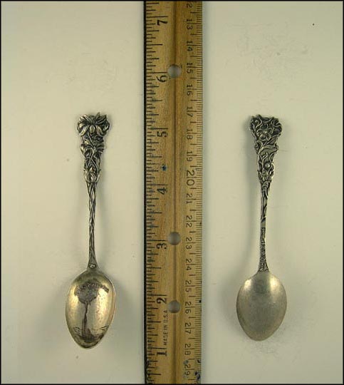 Old Faithful, Floral, Wyoming Souvenir Spoon MAIN