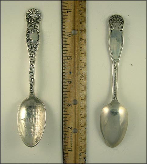 Building, Floral, Bismarck, North Dakota Souvenir Spoon MAIN