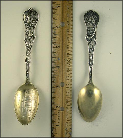 Native American, Ears of Corn, Cataract Hotel, Sioux Falls, South Dakota Souvenir Spoon MAIN
