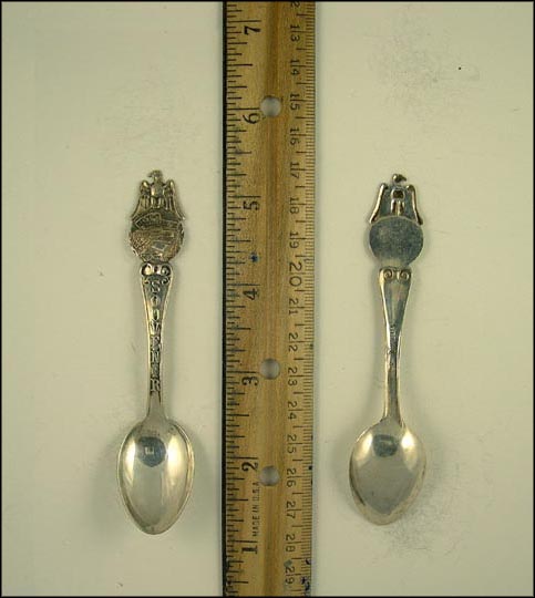 Eagle, Air View Five Bridges, Portland, Oregon Souvenir Spoon MAIN
