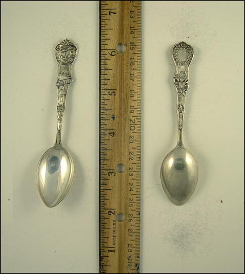 Anchor, Old Stone Mill, Statue, US Seal, Rhode Island Souvenir Spoon MAIN