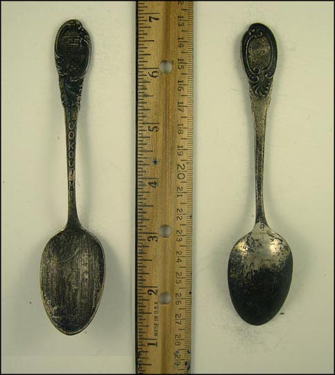 Building, Farm Land, Lookout Mountain, Chattanooga, Tennessee Souvenir Spoon MAIN