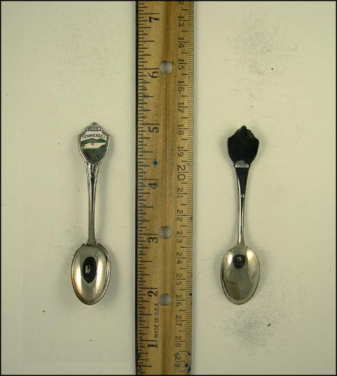 Outline of State, State Motto, Enameled, Tennessee Souvenir Spoon MAIN