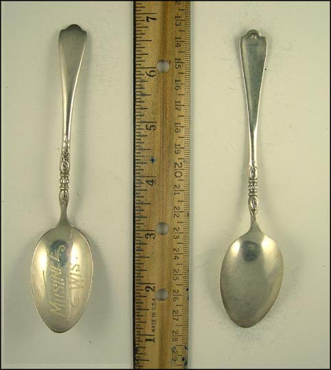 Floral, Antigo, Wisconsin Souvenir Spoon MAIN