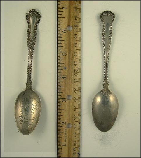 State Seal, Miner, Wheat, State Capitol, Shawano, Wisconsin Souvenir Spoon MAIN