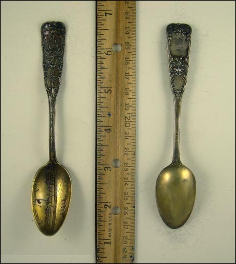 Floral, Nekoosa Paper Mills, Grand Rapids, Wis., Wisconsin Souvenir Spoon MAIN