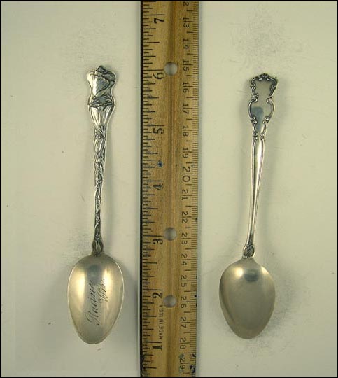 Lady Holding Circle, Eye With Rays, Wisconsin Souvenir Spoon MAIN