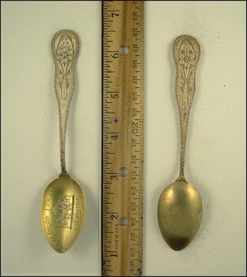 Lacy Flowers, The Alamo, San Antonio, Texas Souvenir Spoon MAIN