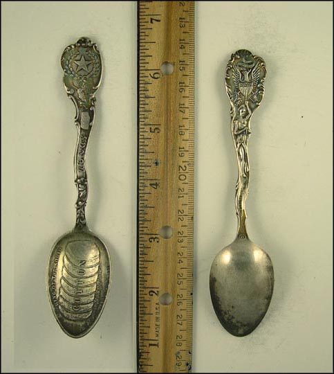 Lone Star, Longhorn, Cotton, King of the South, Houston, Texas Souvenir Spoon MAIN