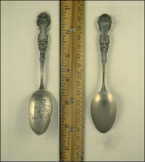 Flowers, Water Sports, Galveston, Texas Souvenir Spoon MAIN