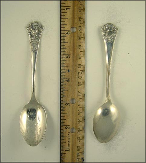 Eagle, State Seal, Llano Grande, Texas Souvenir Spoon MAIN