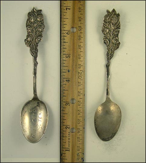 Leaves, Faces, Galveston, Texas Souvenir Spoon MAIN