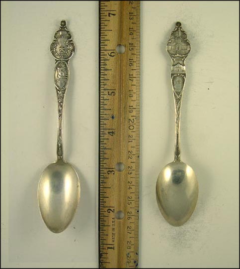 Lone Star, Long Horn, Cotton, San Jose, State Capitol, Alamo, Mission San Francisco, Texas Souvenir Spoon MAIN