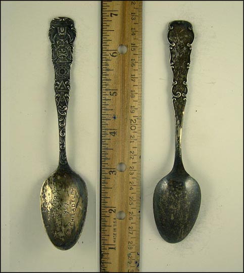 Freemason Symbols, Kedron No 18 K.T. At Philadelphia, Philadelphia, Pennsylvania Souvenir Spoon MAIN