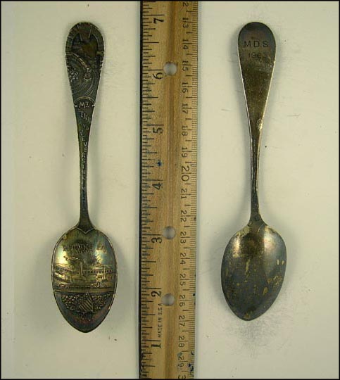 Mt. Penn and Neversink Mt. Rail Road, Train Station, Reading, Pennsylvania Souvenir Spoon MAIN