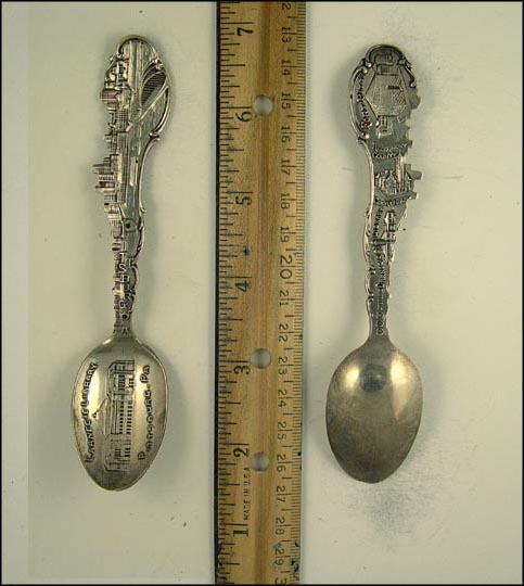 Carnegie Library, City Scene, Pittsburgh, Pennsylvania Souvenir Spoon MAIN