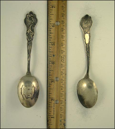 Jennie Wade House, Battle Field, Drum, Guns, Gettysburg, Pennsylvania Souvenir Spoon MAIN