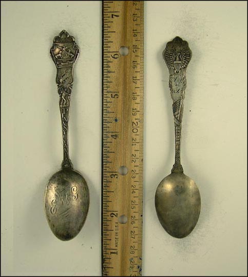 State Seal, Rail Road, Train, Miner, Pennsylvania Souvenir Spoon MAIN