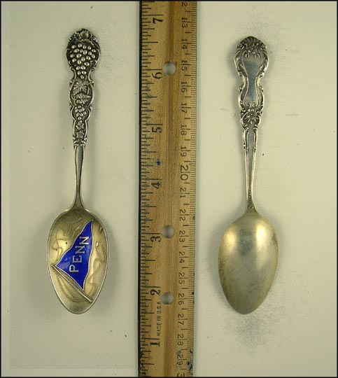 Enameled Penn Pennant, Pennsylvania Souvenir Spoon MAIN