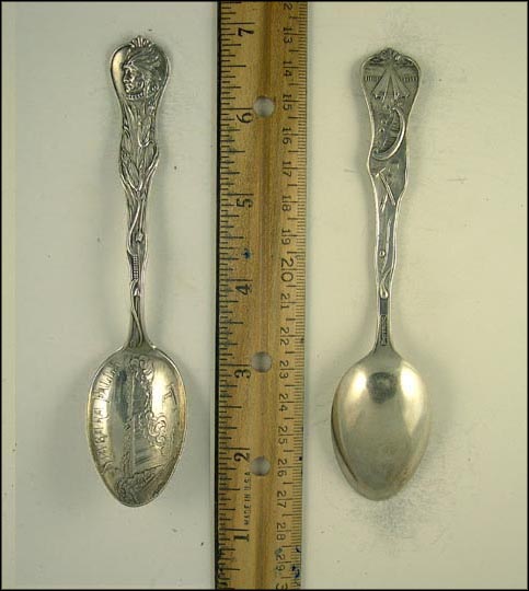 Niagara Falls, Native American, Tee Pee, Canoe, New York Souvenir Spoon MAIN