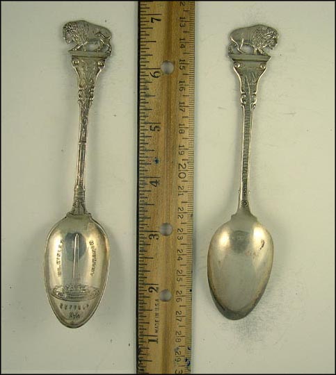 McKinley Monument, Water Falls, Buffalo, New York Souvenir Spoon MAIN