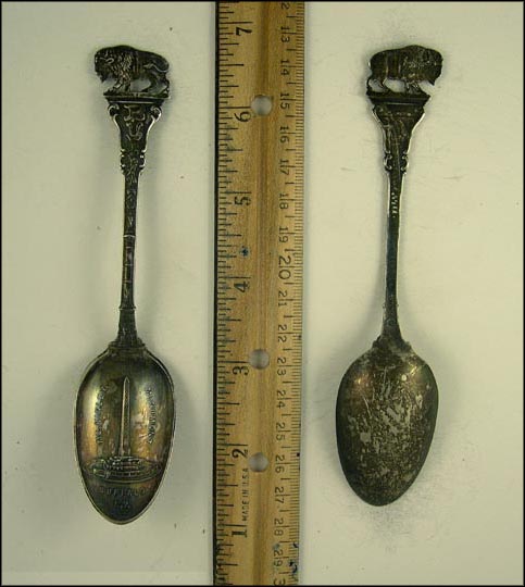 McKinley Monument, Water Falls, Buffalo, New York Souvenir Spoon MAIN