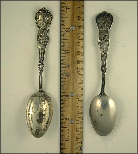 Buffalo, Native American, Pan-American Exposition, U.S. Government Building...... Souvenir Spoon MAIN