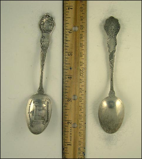 State Seal, Water Falls, Soldiers and Sailors Arch, Brooklyn, New York Souvenir Spoon MAIN