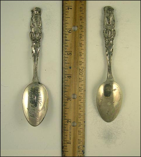 Niagara Falls, Native American, Swastika, New York Souvenir Spoon MAIN