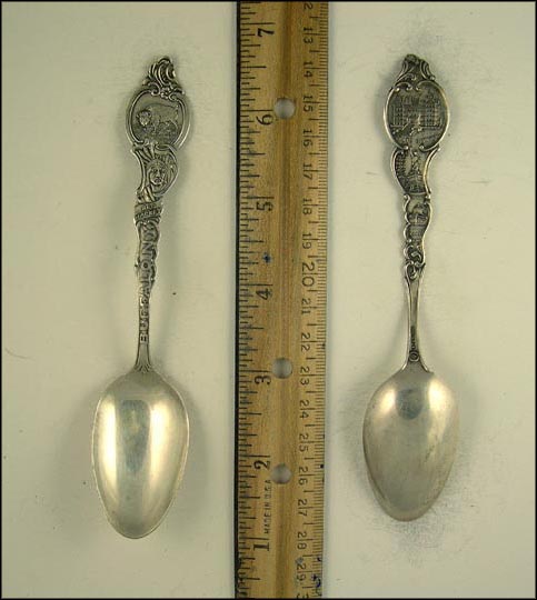 Buffalo, Red Jacket, State Capitol, Statue of Liberty, Grant's Tomb, Buffalo, New York Souvenir Spoon MAIN