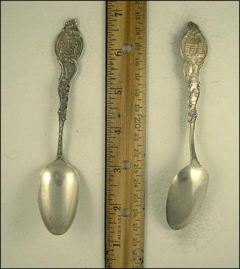 State Seal, Niagara Falls, State Capitol, Statue of Liberty, Grant's Tomb, New York Souvenir Spoon MAIN