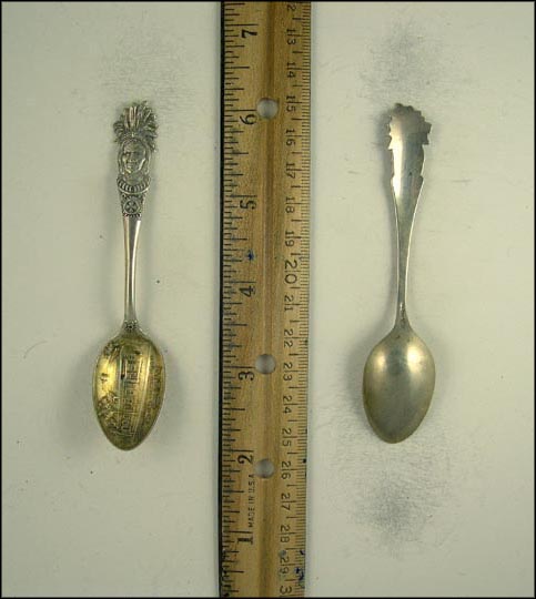 The Old Senate House Built in 1676, Native American, Kingston, New York Souvenir Spoon MAIN